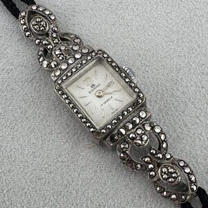 Vintage Elegant 1930s Bucherer Ladies Swiss Made Marcasite Watch